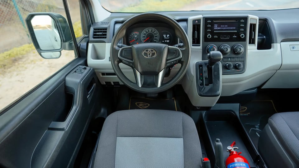 Used 2021 Toyota Hiace GL High Roof in White – Steering Wheel & Instrument Cluster for Sale at First Choice Cars Dubai Sharjah