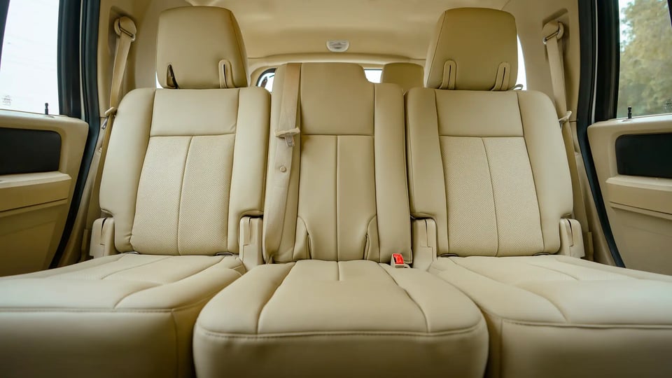 Used 2017 Ford Expedition XLT in White – Rear Seat View for Sale at First Choice Cars Dubai Sharjah