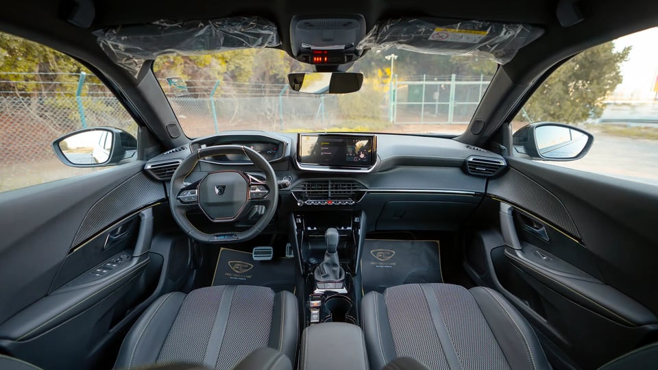 Used 2024 Peugeot 2008 GT in Black – Front Cabin / Dashboard Full View for Sale at First Choice Cars Dubai Sharjah