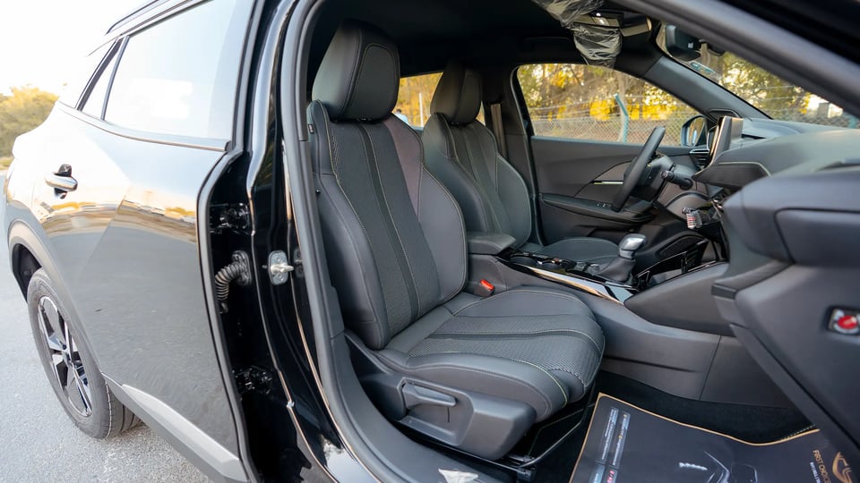 Used 2024 Peugeot 2008 GT in Black – Front Passenger Side Cabin View for Sale at First Choice Cars Dubai Sharjah