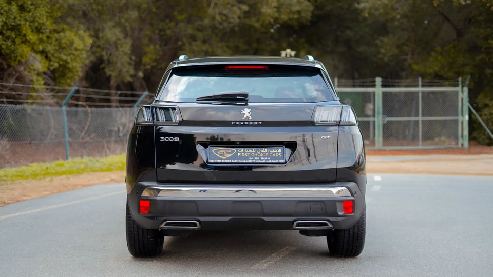 Used 2024 Peugeot 3008 GT in Black – Back/Rear View for Sale at First Choice Cars Dubai Sharjah