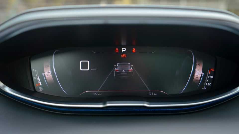 Used 2024 Peugeot 3008 GT in Black – Odometer / Mileage Reading View for Sale at First Choice Cars Dubai Sharjah