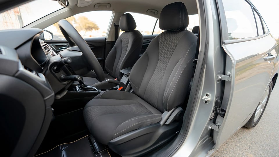 Used 2022 MG 5 Comfort in Silver – Front Driver Side Cabin View for Sale at First Choice Cars Dubai Sharjah