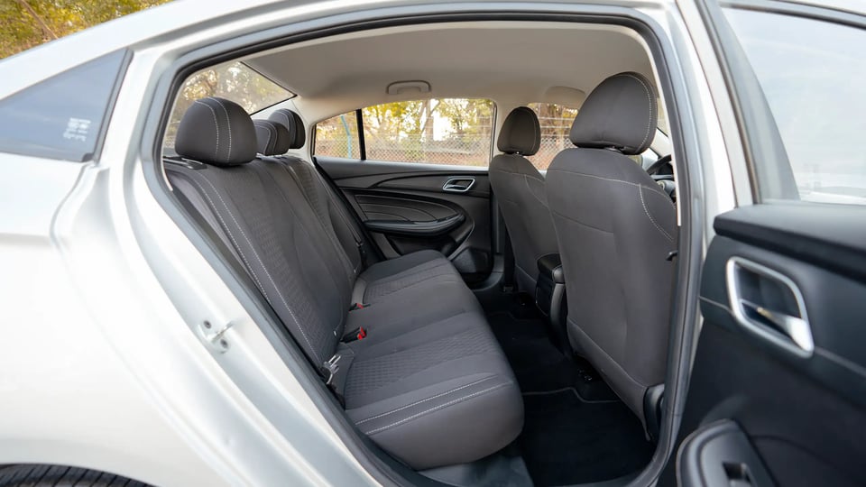 Used 2022 MG 5 Comfort in Silver – Rear Passenger Side Cabin View for Sale at First Choice Cars Dubai Sharjah