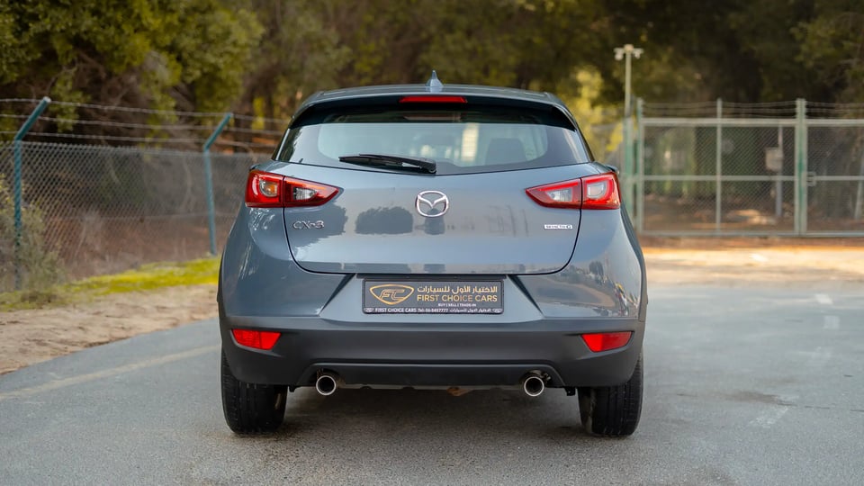 Used 2023 Mazda CX-3 GS in Blue – Back/Rear View for Sale at First Choice Cars Dubai Sharjah