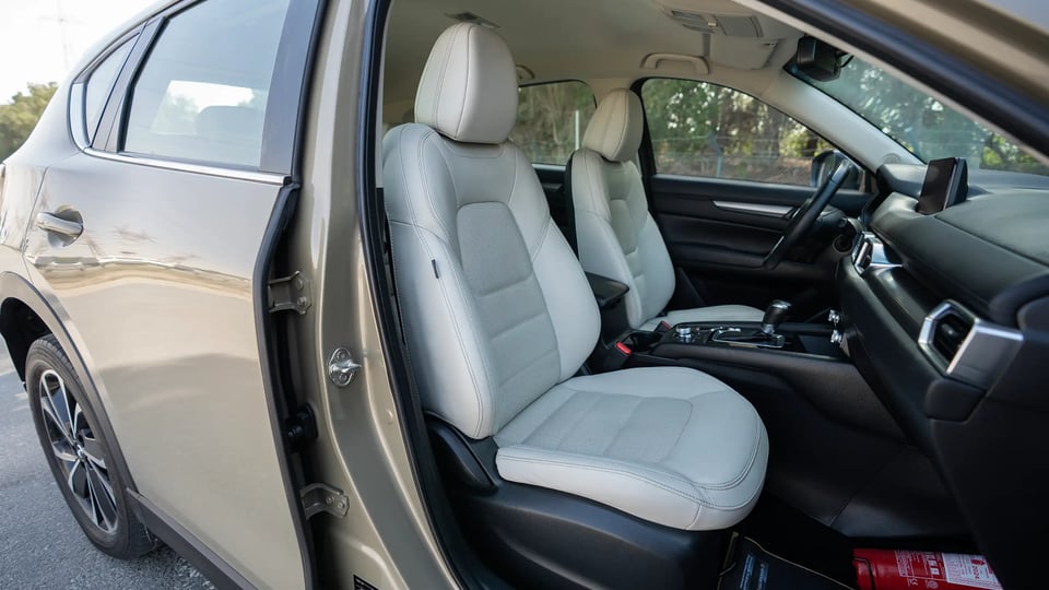 Used 2023 Mazda CX-5 GT in Gold – Front Passenger Side Cabin View for Sale at First Choice Cars Dubai Sharjah