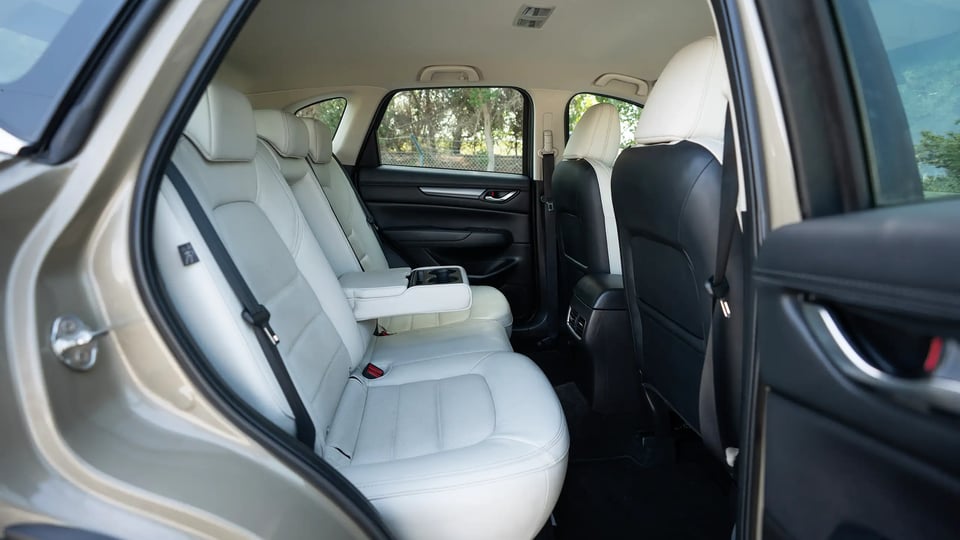 Used 2023 Mazda CX-5 GT in Gold – Rear Passenger Side Cabin View for Sale at First Choice Cars Dubai Sharjah