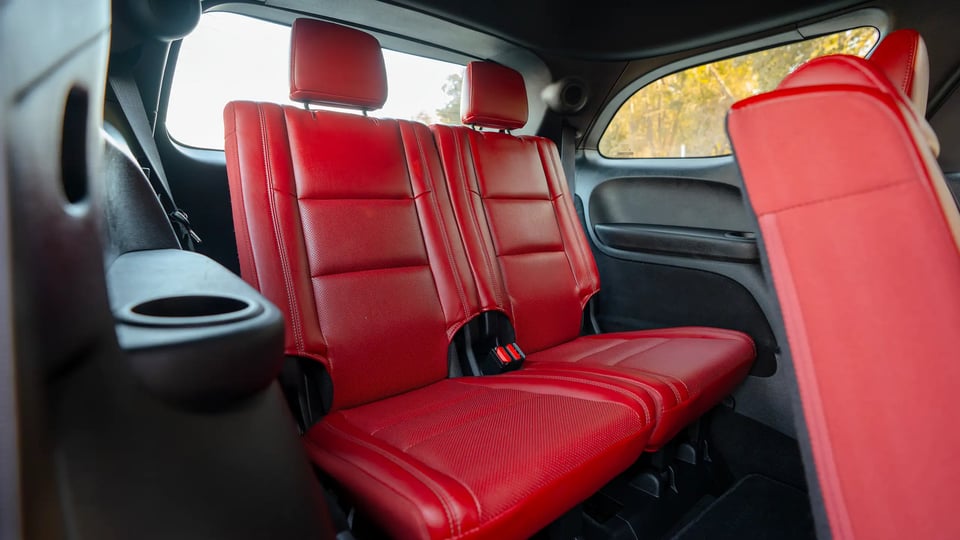 Used 2020 Dodge Durango R/T in White – Third Row Left Seat View for Sale at First Choice Cars Dubai Sharjah