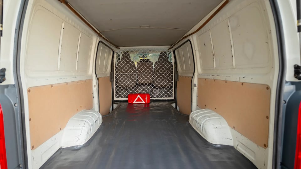 Used 2009 Toyota Hiace GL Standard Roof in White – Delivery Box Rear Opening View for Sale at First Choice Cars Dubai Sharjah