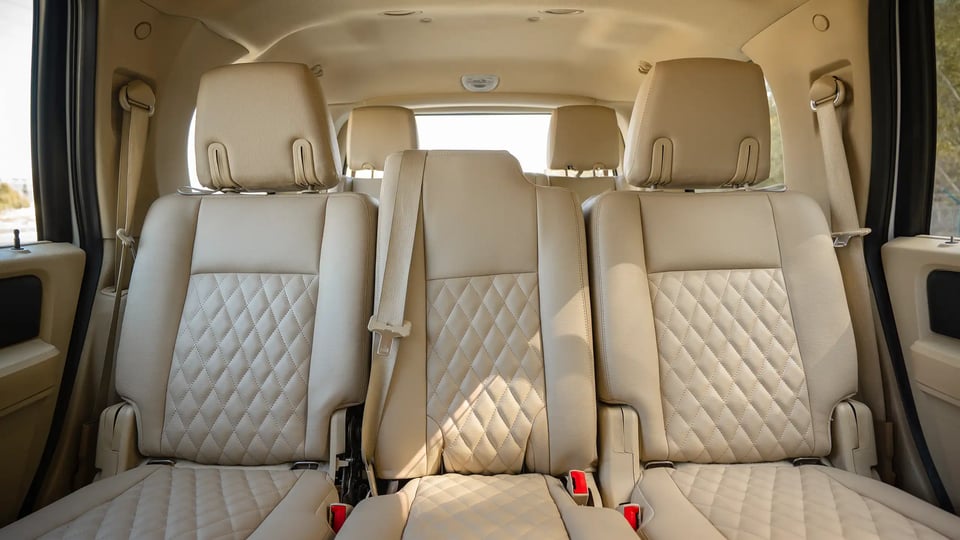 Used 2017 Ford Expedition XLT in White – Rear Seat View for Sale at First Choice Cars Dubai Sharjah