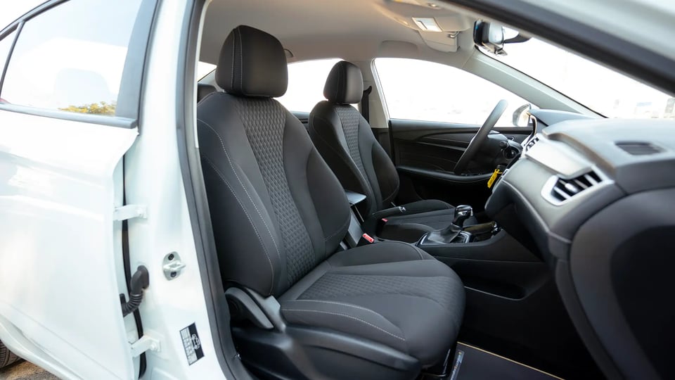 Used 2022 MG 5 Comfort in White – Front Passenger Side Cabin View for Sale at First Choice Cars Dubai Sharjah
