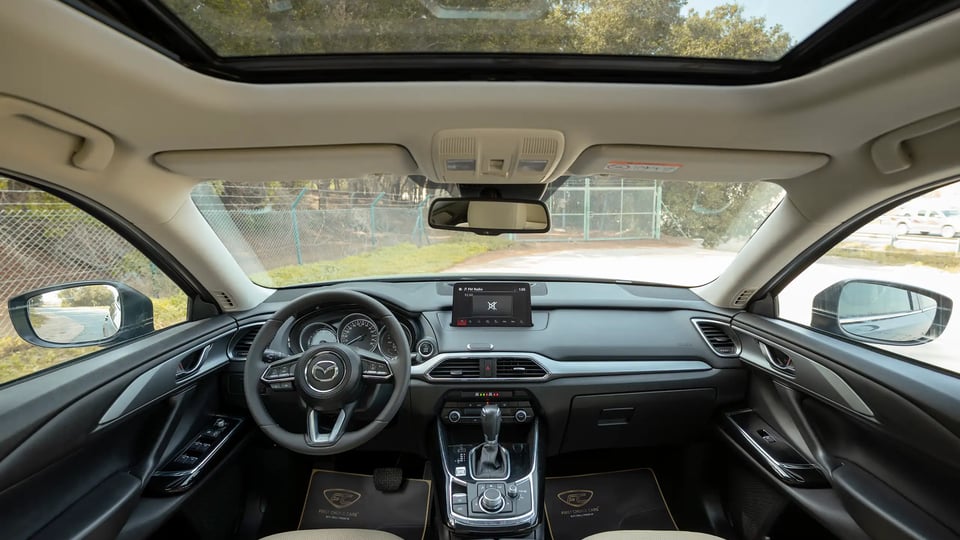 Used 2020 Mazda CX-9 GT in Grey – Front Cabin / Dashboard Full View for Sale at First Choice Cars Dubai Sharjah