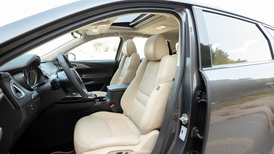 Used 2020 Mazda CX-9 GT in Grey – Front Driver Side Cabin View for Sale at First Choice Cars Dubai Sharjah