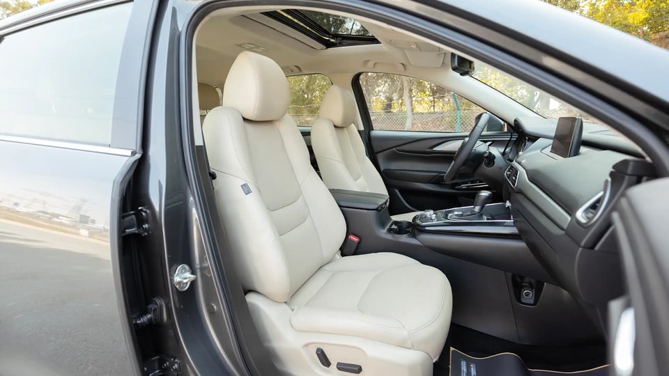 Used 2020 Mazda CX-9 GT in Grey – Front Passenger Side Cabin View for Sale at First Choice Cars Dubai Sharjah