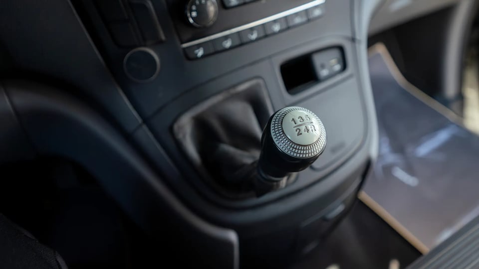 Used 2021 Hyundai H1 Cargo Van in White – Center Console & Gear Shifter for Sale at First Choice Cars Dubai Sharjah