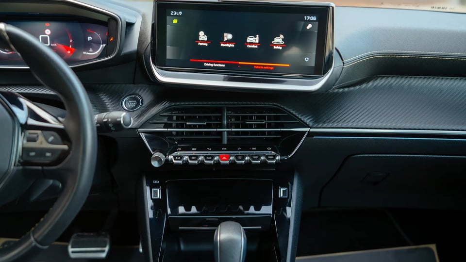 Used 2023 Peugeot 208 GT in Red – Infotainment / Touchscreen System for Sale at First Choice Cars Dubai Sharjah