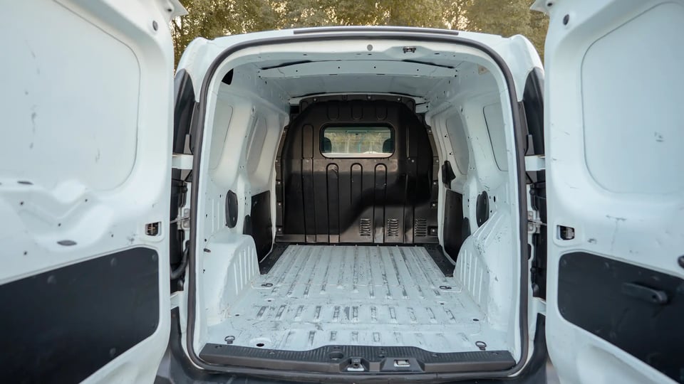 Used 2022 Renault Dokker Van in White – Delivery Box Rear Opening View for Sale at First Choice Cars Dubai Sharjah