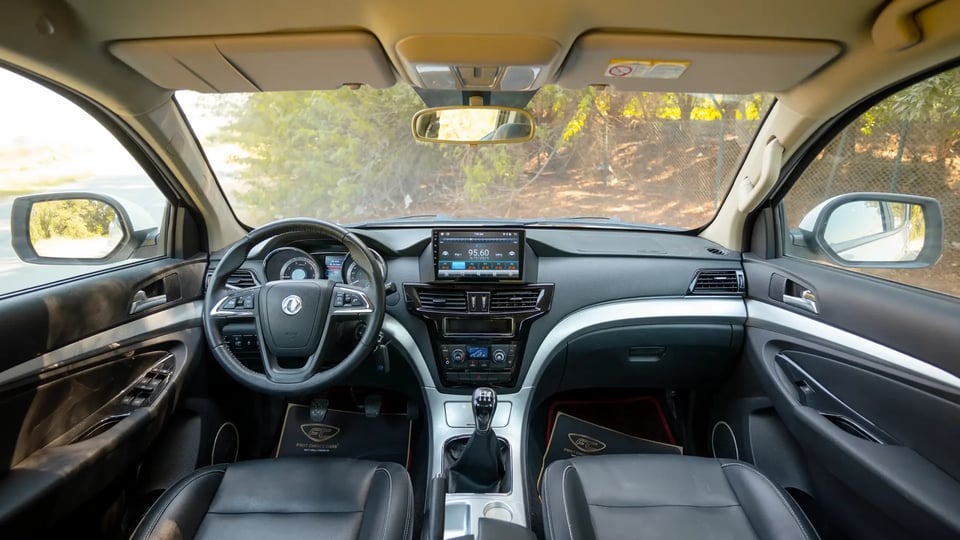 Used 2024 Dongfeng Rich 6 Double Cabin in White – Front Cabin / Dashboard Full View for Sale at First Choice Cars Dubai Sharjah