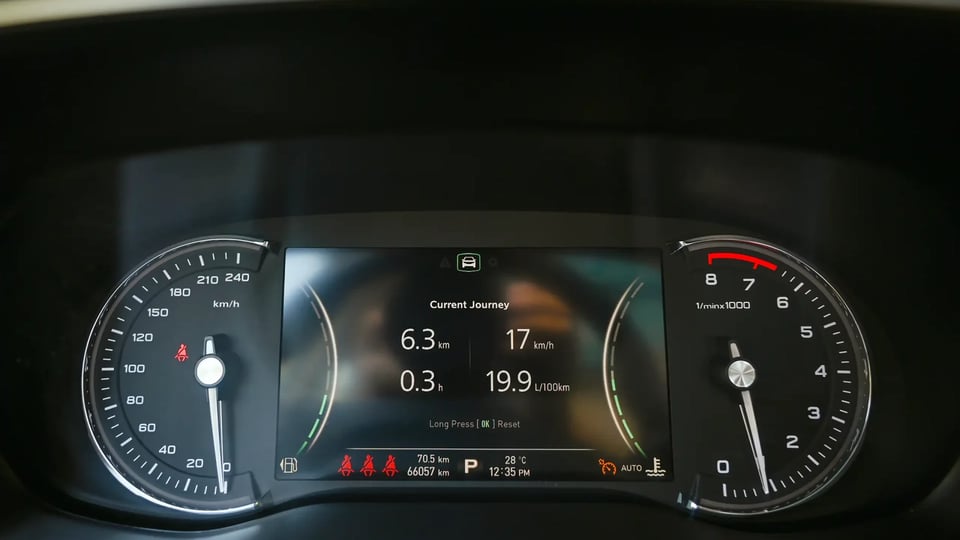 Used 2021 MG RX8 Luxury in White – Odometer / Mileage Reading View for Sale at First Choice Cars Dubai Sharjah