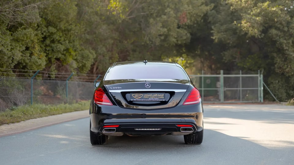 Used 2017 Mercedes-Benz S-Class S 400 in Black – Back/Rear View for Sale at First Choice Cars Dubai Sharjah