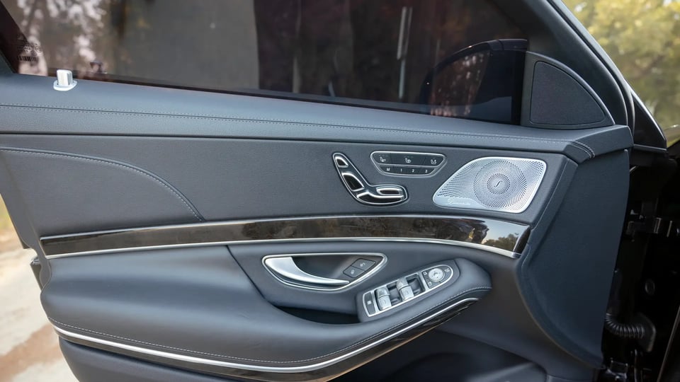 Used 2017 Mercedes-Benz S-Class S 400 in Black – Driver Door Panel Full View for Sale at First Choice Cars Dubai Sharjah