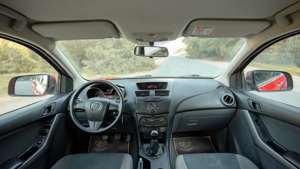 Used 2019 Mazda BT-50 XS in Red – Front Cabin / Dashboard Full View for Sale at First Choice Cars Dubai Sharjah
