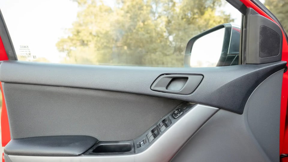 Used 2019 Mazda BT-50 XS in Red – Driver Door Panel Full View for Sale at First Choice Cars Dubai Sharjah