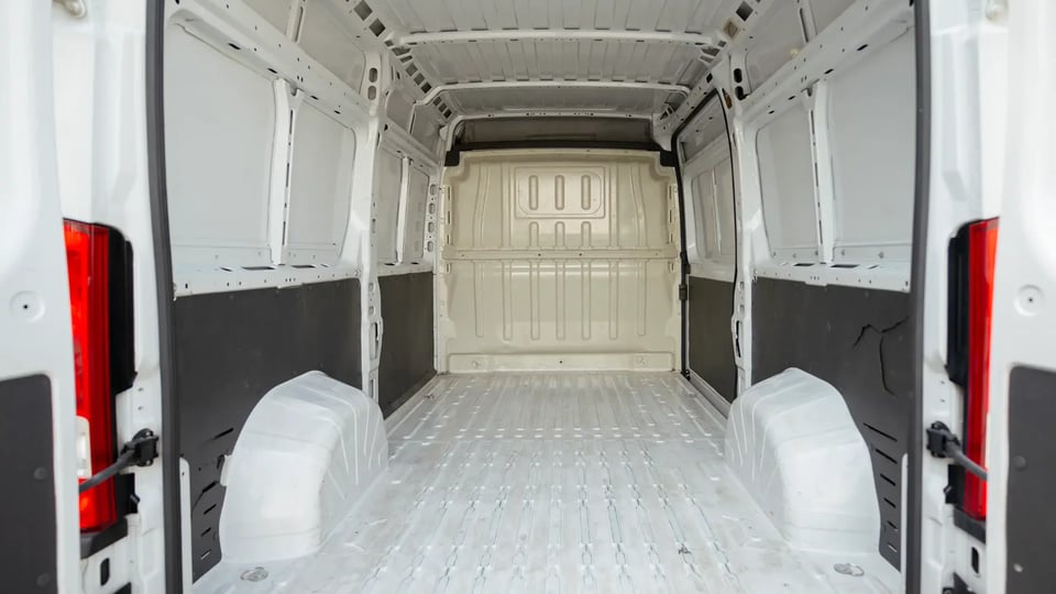 Used 2023 Peugeot Boxer L2h2 in White – Delivery Box Rear Opening View for Sale at First Choice Cars Dubai Sharjah