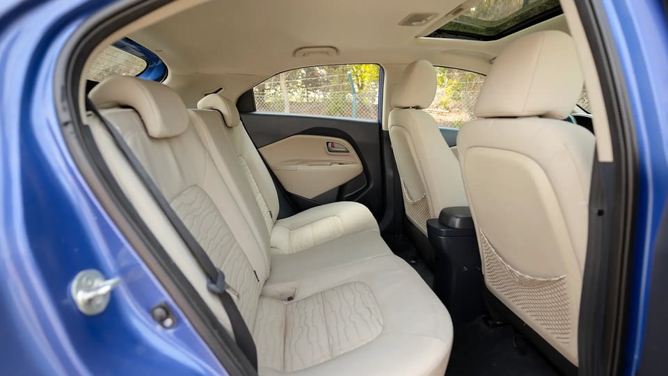 Used 2015 Kia Rio EX in Blue – Rear Passenger Side Cabin View for Sale at First Choice Cars Dubai Sharjah