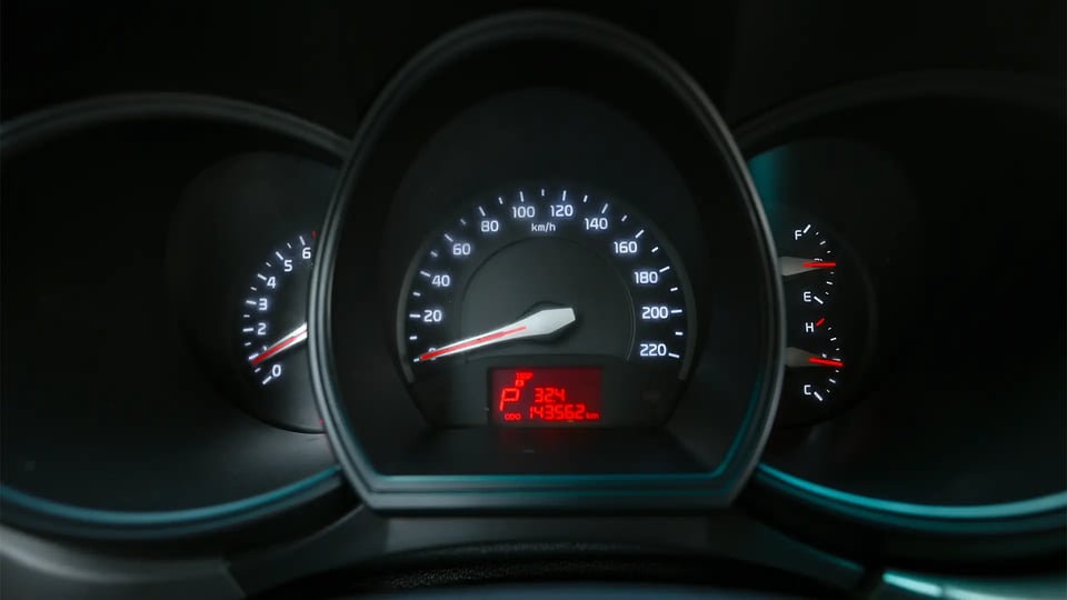 Used 2015 Kia Rio EX in Blue – Odometer / Mileage Reading View for Sale at First Choice Cars Dubai Sharjah