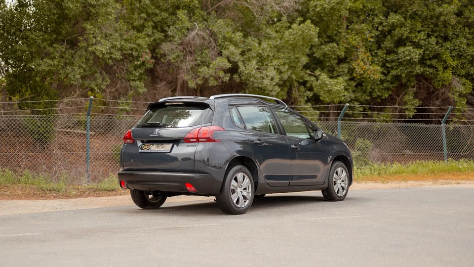 Used 2020 Peugeot 2008 Active in Black – Right Back Diagonal (45°) View for Sale at First Choice Cars Dubai Sharjah