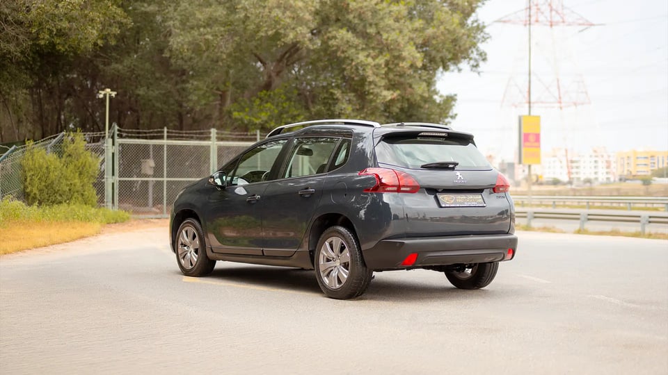 Used 2020 Peugeot 2008 Active in Black – Left Back Diagonal (45°) View for Sale at First Choice Cars Dubai Sharjah