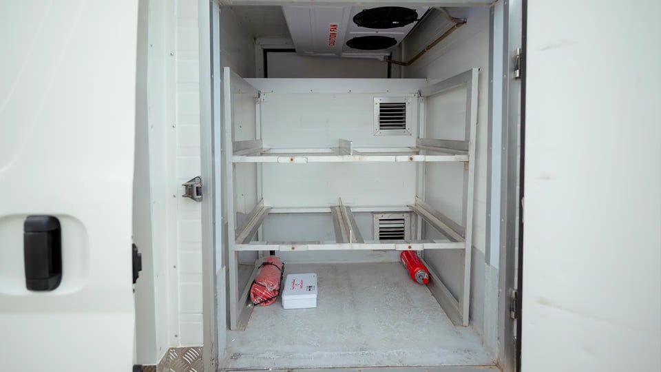 Used 2020 Toyota Hiace GLX High Roof in White – Freezer Box Right Side Interior View for Sale at First Choice Cars Dubai Sharjah