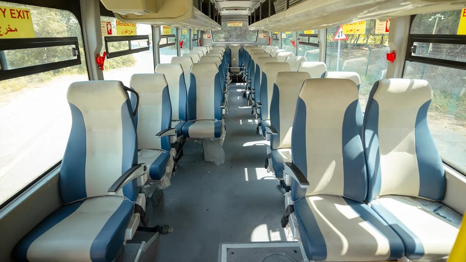 Used 2022 Eicher Skyline Pro in White – Rear Seat View for Sale at First Choice Cars Dubai Sharjah