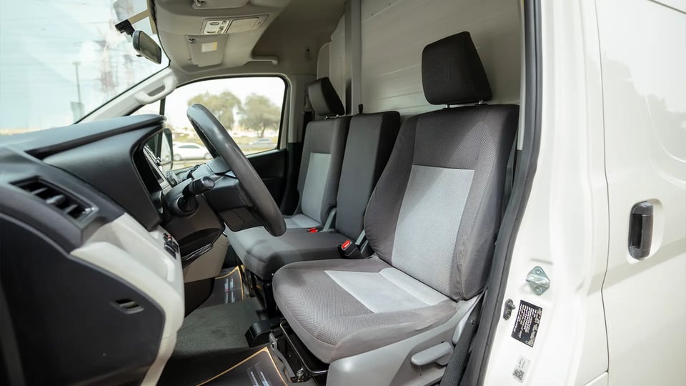 Used 2020 Toyota Hiace GLX High Roof in White – Front Driver Side Cabin View for Sale at First Choice Cars Dubai Sharjah