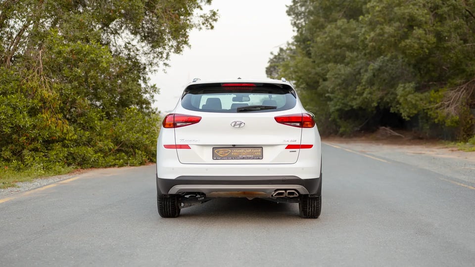 Used 2020 Hyundai Tucson GDI in White – Back/Rear View for Sale at First Choice Cars Dubai Sharjah
