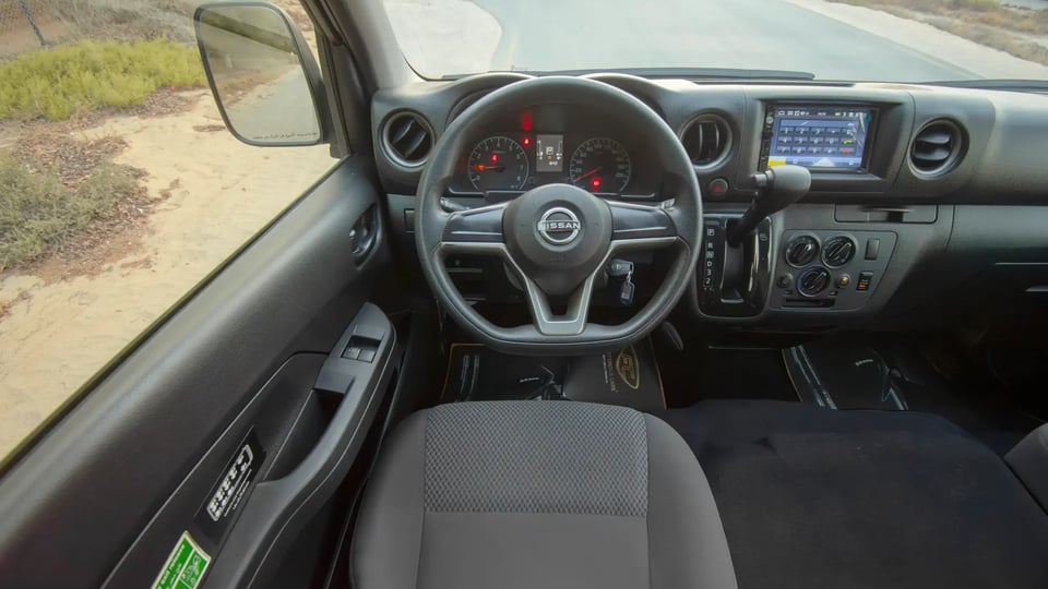 Used 2023 Nissan Urvan High Roof in White – Steering Wheel & Instrument Cluster for Sale at First Choice Cars Dubai Sharjah