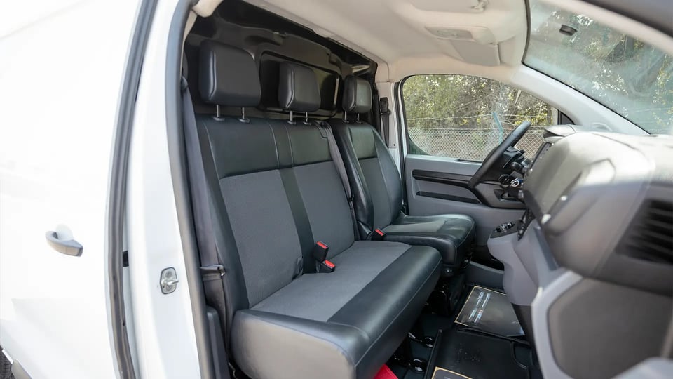 Used 2022 Peugeot Expert L3 in White – Front Passenger Side Cabin View for Sale at First Choice Cars Dubai Sharjah