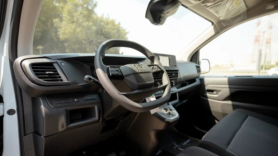 Used 2025 Fiat Scudo Delivery Van in White – Driver Side Dashboard & Steering View for Sale at First Choice Cars Dubai Sharjah