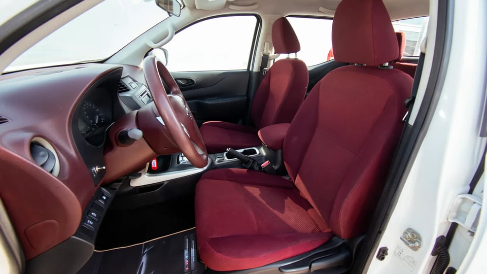 Used 2022 Nissan Navara SE in White – Front Driver Side Cabin View for Sale at First Choice Cars Dubai Sharjah