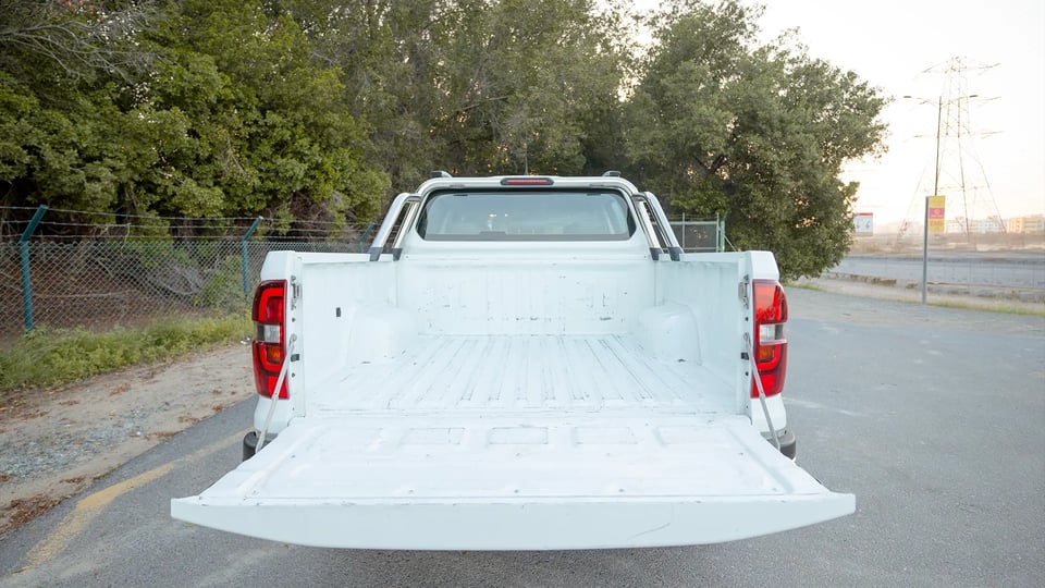 Used 2023 Peugeot Landtrek Double Cabin in White – Boot / Trunk Space Open View for Sale at First Choice Cars Dubai Sharjah