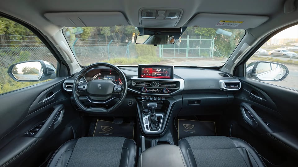 Used 2023 Peugeot Landtrek Double Cabin in White – Front Cabin / Dashboard Full View for Sale at First Choice Cars Dubai Sharjah