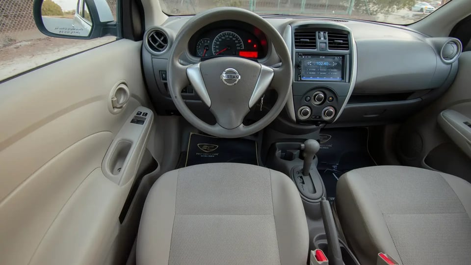 Used 2023 Nissan Sunny SV in White – Steering Wheel & Instrument Cluster for Sale at First Choice Cars Dubai Sharjah