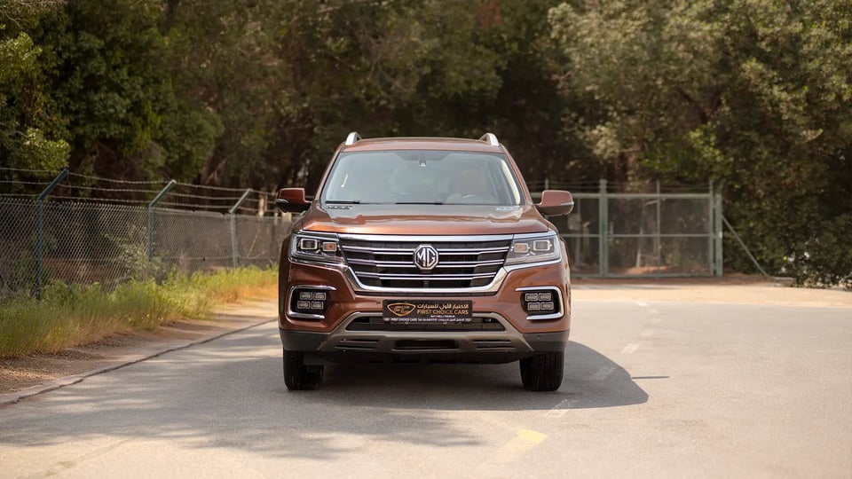 Used 2021 MG RX8 Luxury in Brown – Front View for Sale at First Choice Cars Dubai Sharjah