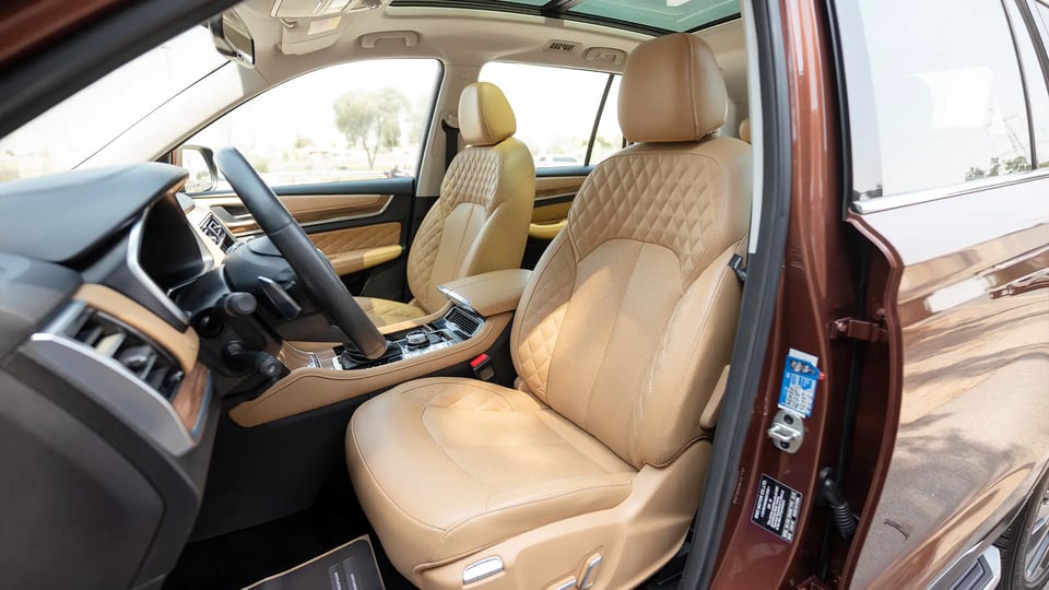 Used 2021 MG RX8 Luxury in Brown – Front Driver Side Cabin View for Sale at First Choice Cars Dubai Sharjah