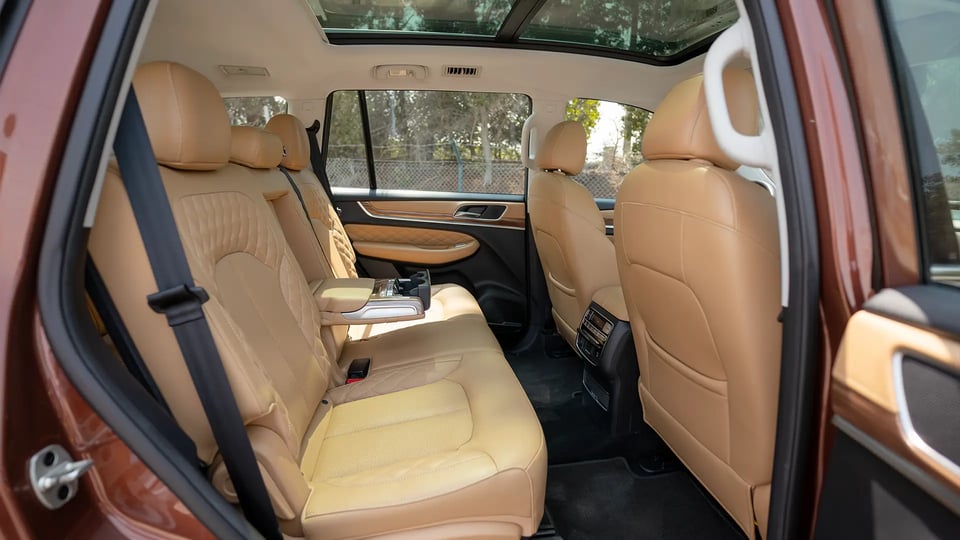 Used 2021 MG RX8 Luxury in Brown – Rear Passenger Side Cabin View for Sale at First Choice Cars Dubai Sharjah