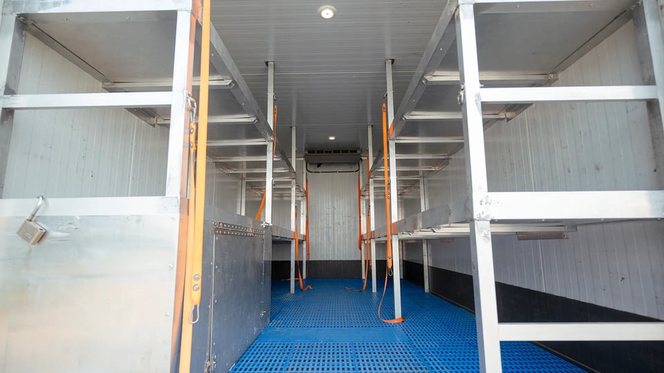 Used 2023 Mitsubishi Canter Chiller Box in White – Chiller Box Rear Opening View for Sale at First Choice Cars Dubai Sharjah