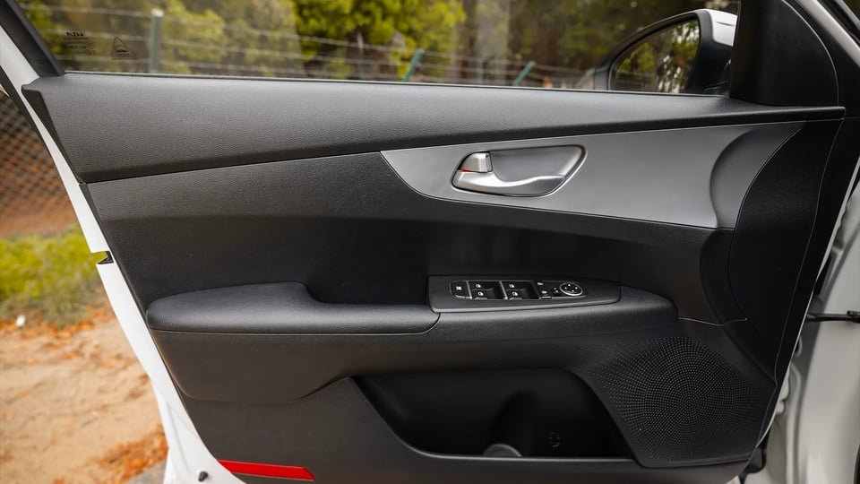 Used 2023 Kia Cerato LX in White – Driver Door Panel Full View for Sale at First Choice Cars Dubai Sharjah