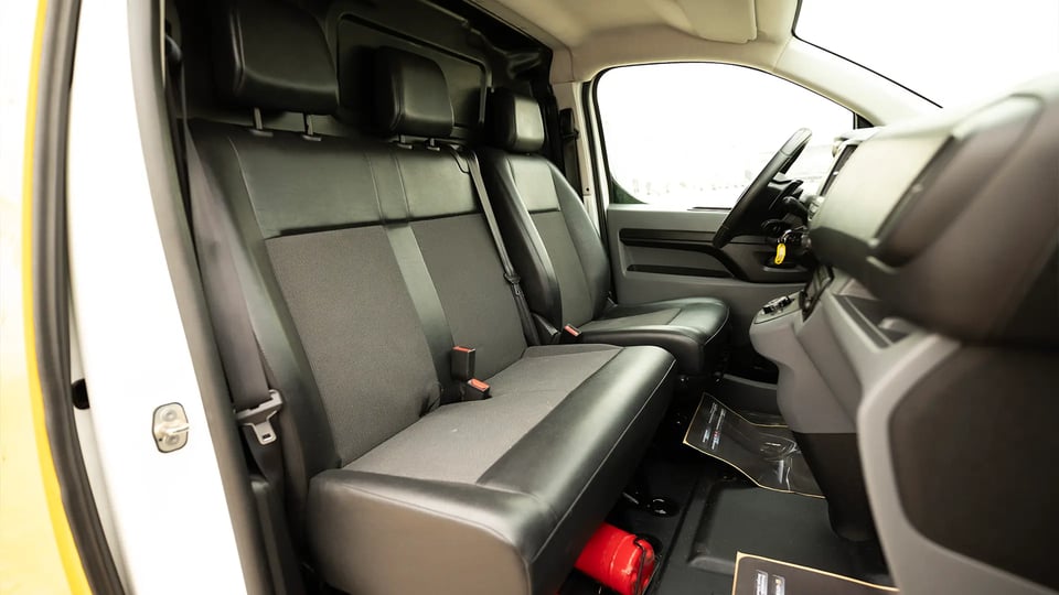 Used 2022 Peugeot Expert L3 in Yellow – Front Passenger Side Cabin View for Sale at First Choice Cars Dubai Sharjah