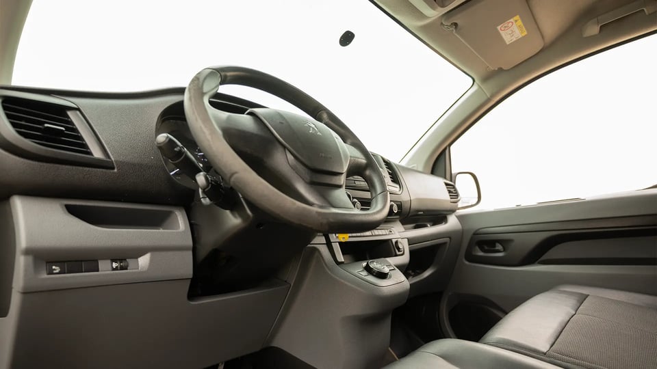 Used 2022 Peugeot Expert L3 in Yellow – Driver Side Dashboard & Steering View for Sale at First Choice Cars Dubai Sharjah